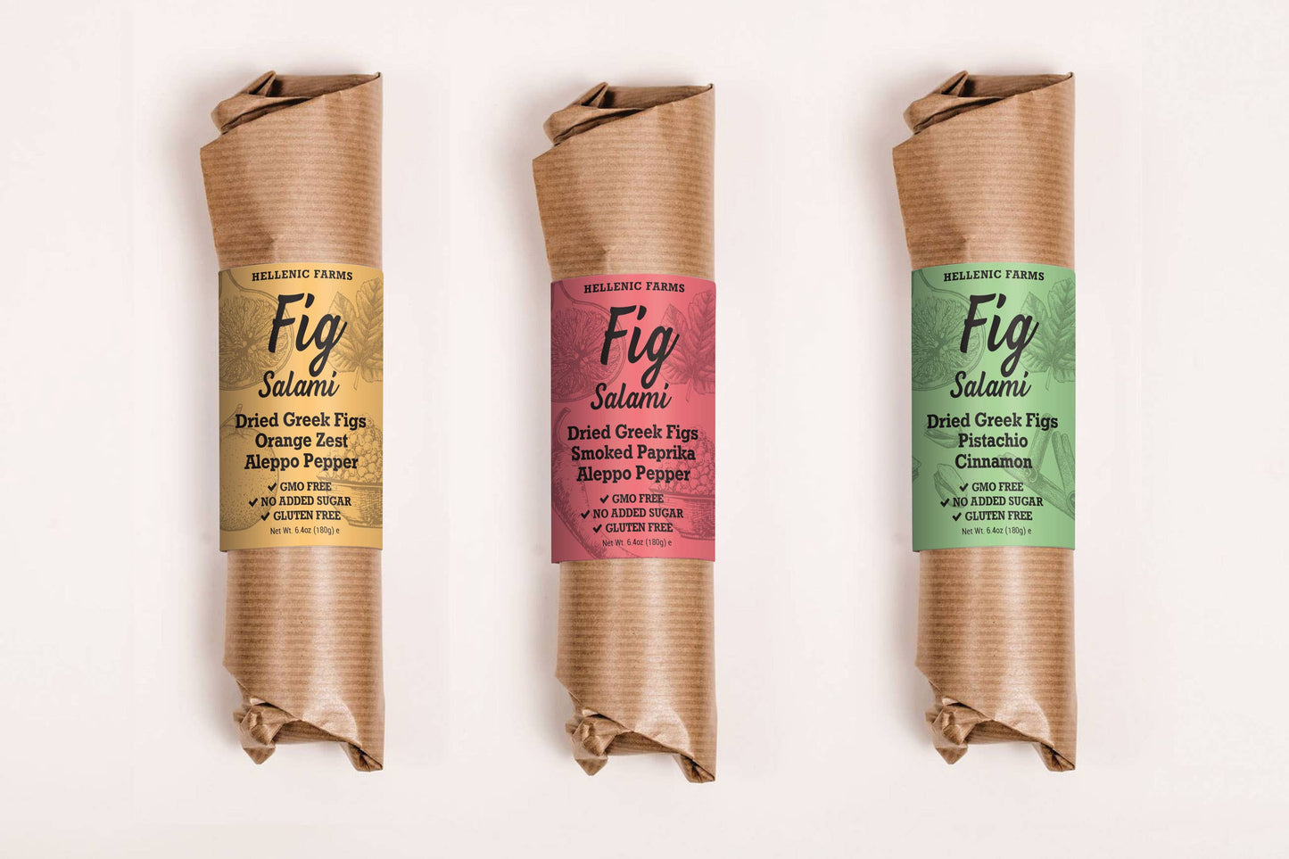 Hellenic Farms - Fig Salami with Pistachio & Cinnamon