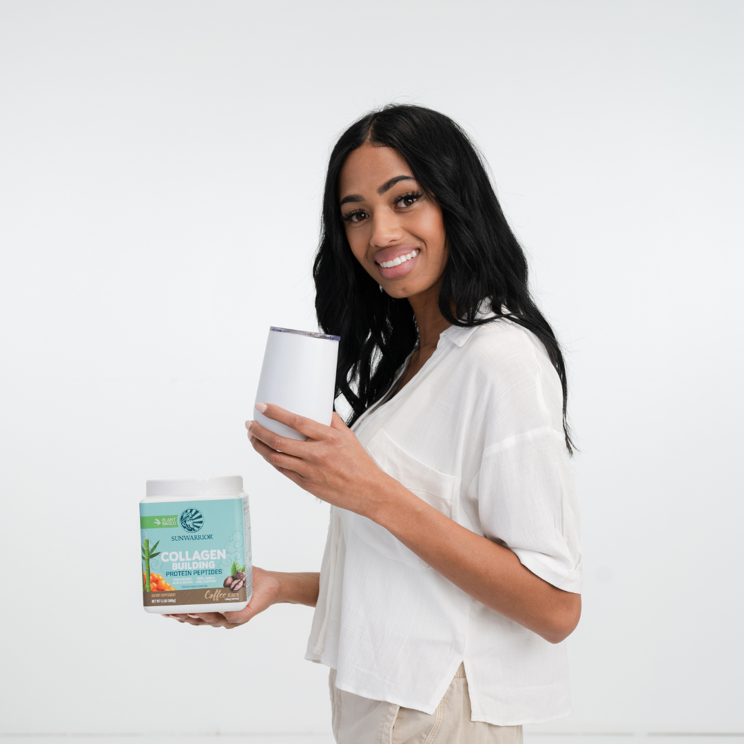 Sunwarrior - Chocolate Fudge Collagen Drink Powder - Vegan, Plant-Based