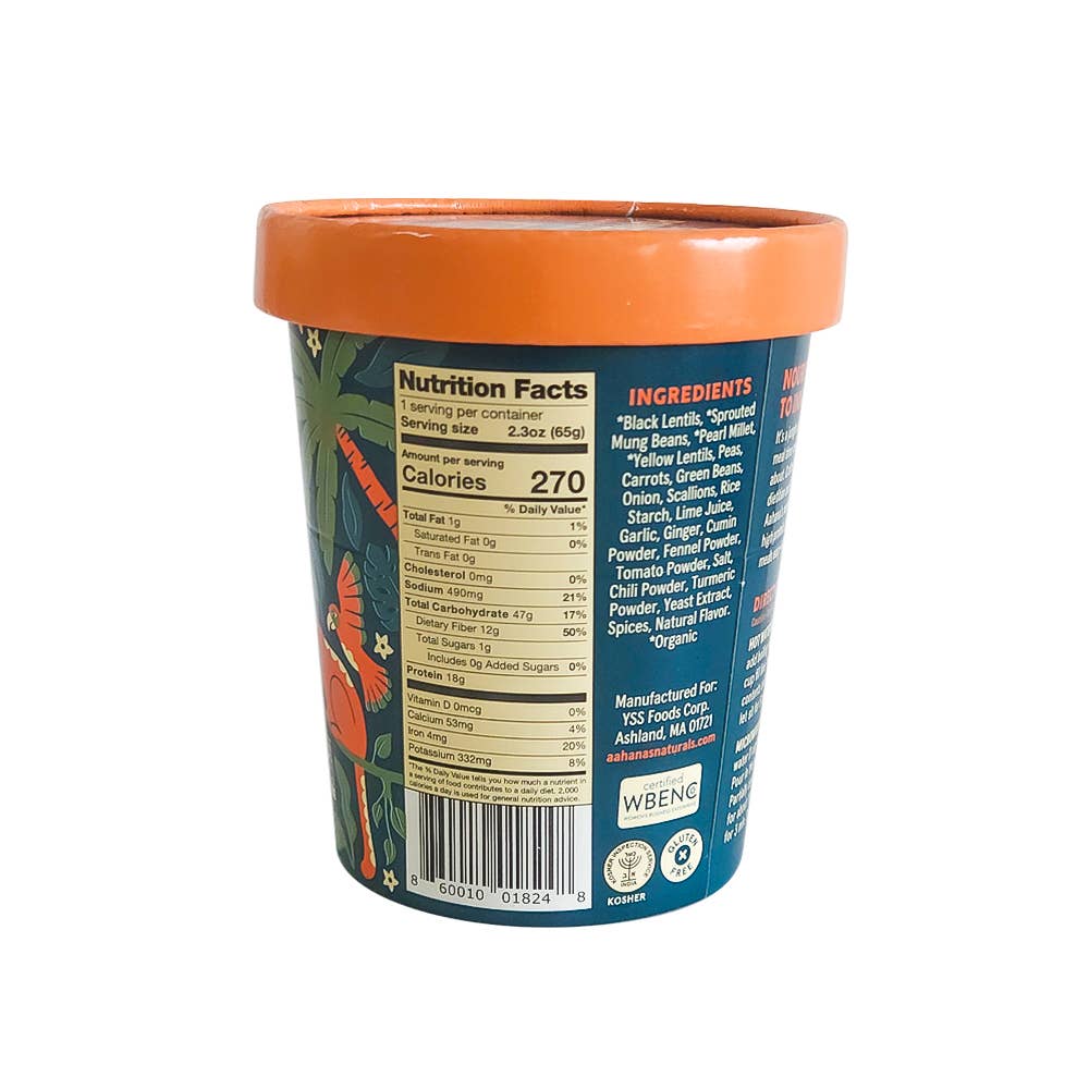Aahana's Naturals - Toasted Curry - Sprouted Power Bowl - Vegan, Gluten-Free