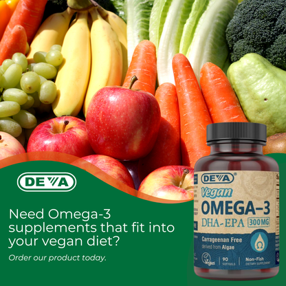 Deva Nutrition - Vegan DHA-EPA 300 mg Potency