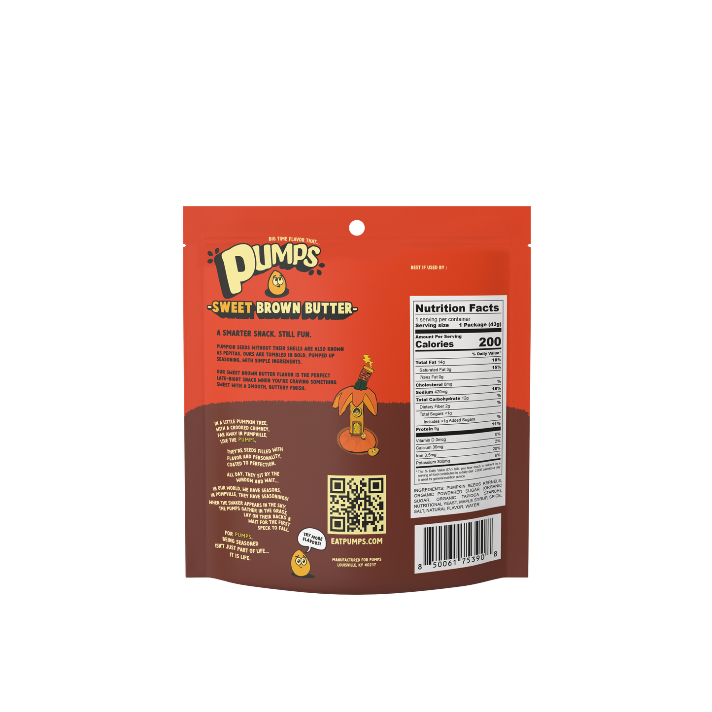 Louisville Brands - Pumps Toasted Pumpkin Seeds  - Sweet Brown Butter