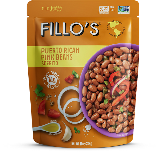 FILLO'S - Puerto Rican Pink Beans, Ready-to-Eat