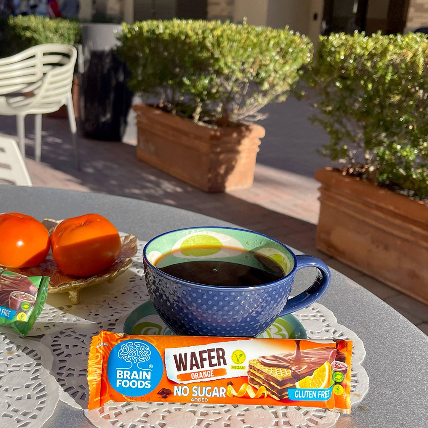 Wilton Mettler LLC - BRAIN FOODS Gluten Free Vegan Chocolate Coated Orange Wafers