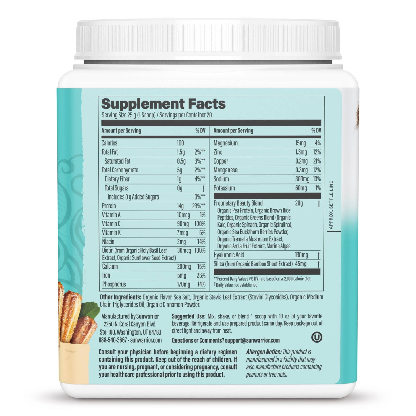 Sunwarrior - Coffee Collagen Drink Powder - Vegan, Plant-Based, Soy-Free