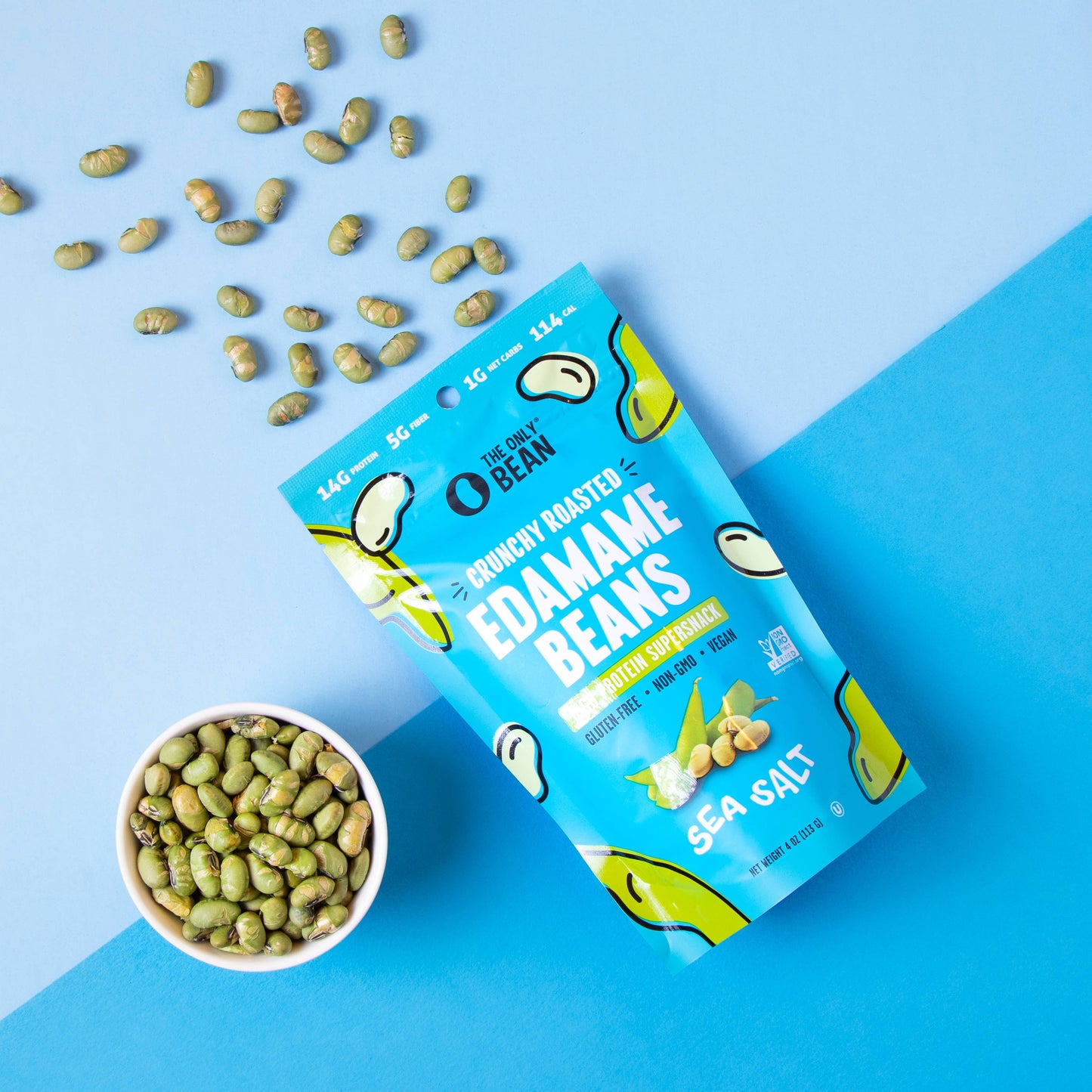 The Only Bean - Crunchy Roasted Edamame Sea Salt - 4oz