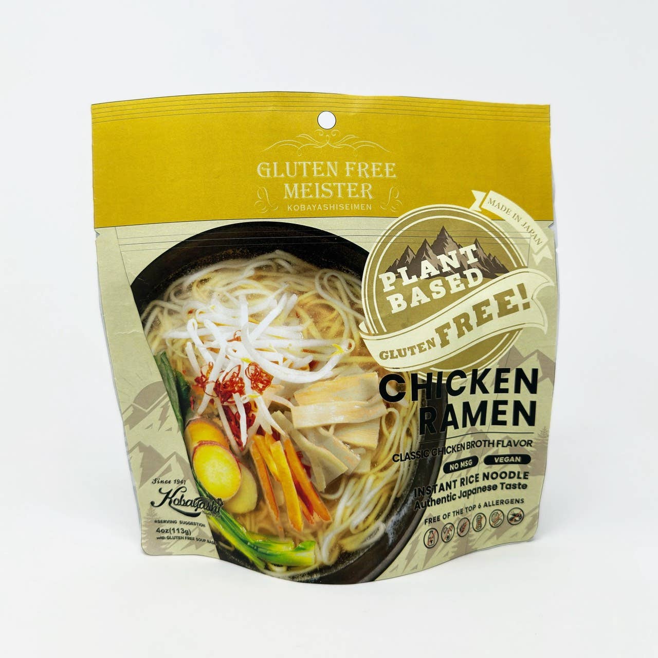 Gluten Free Meister - Outdoor Ramen-CHICK-N 12pk (Vegan/Halal/Gluten Free/No MSG)
