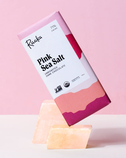Raaka Chocolate - Pink Sea Salt Chocolate Bar
