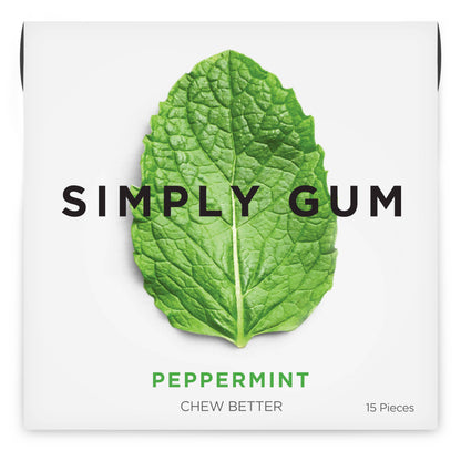 Simply Gum - Peppermint Chewing Gum - Natural + Plastic-Free