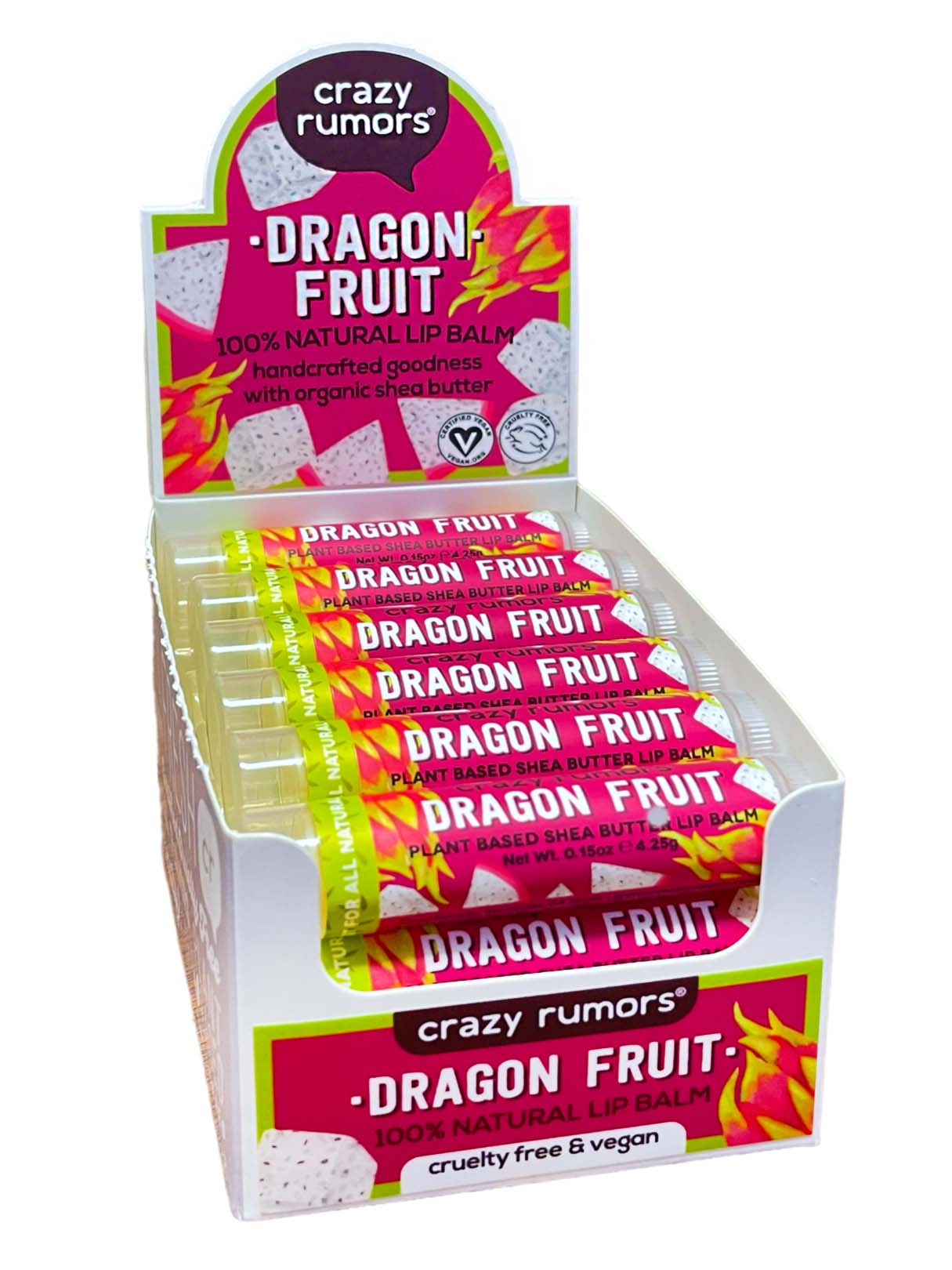 Crazy Rumors - All Natural, Vegan Dragon Fruit Lip Balm