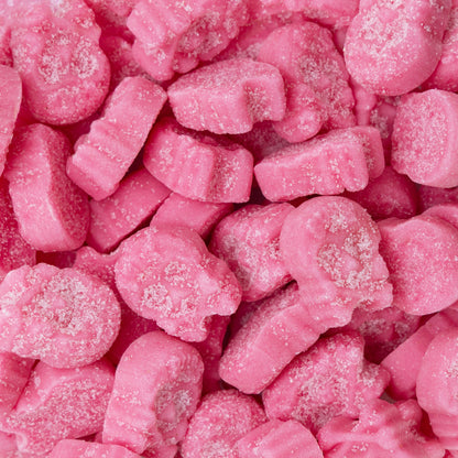 Candy People USA - BUBS Cool Raspberry Foam Skulls 90g Bags - 12 Pack (Cool Hallonskalle)