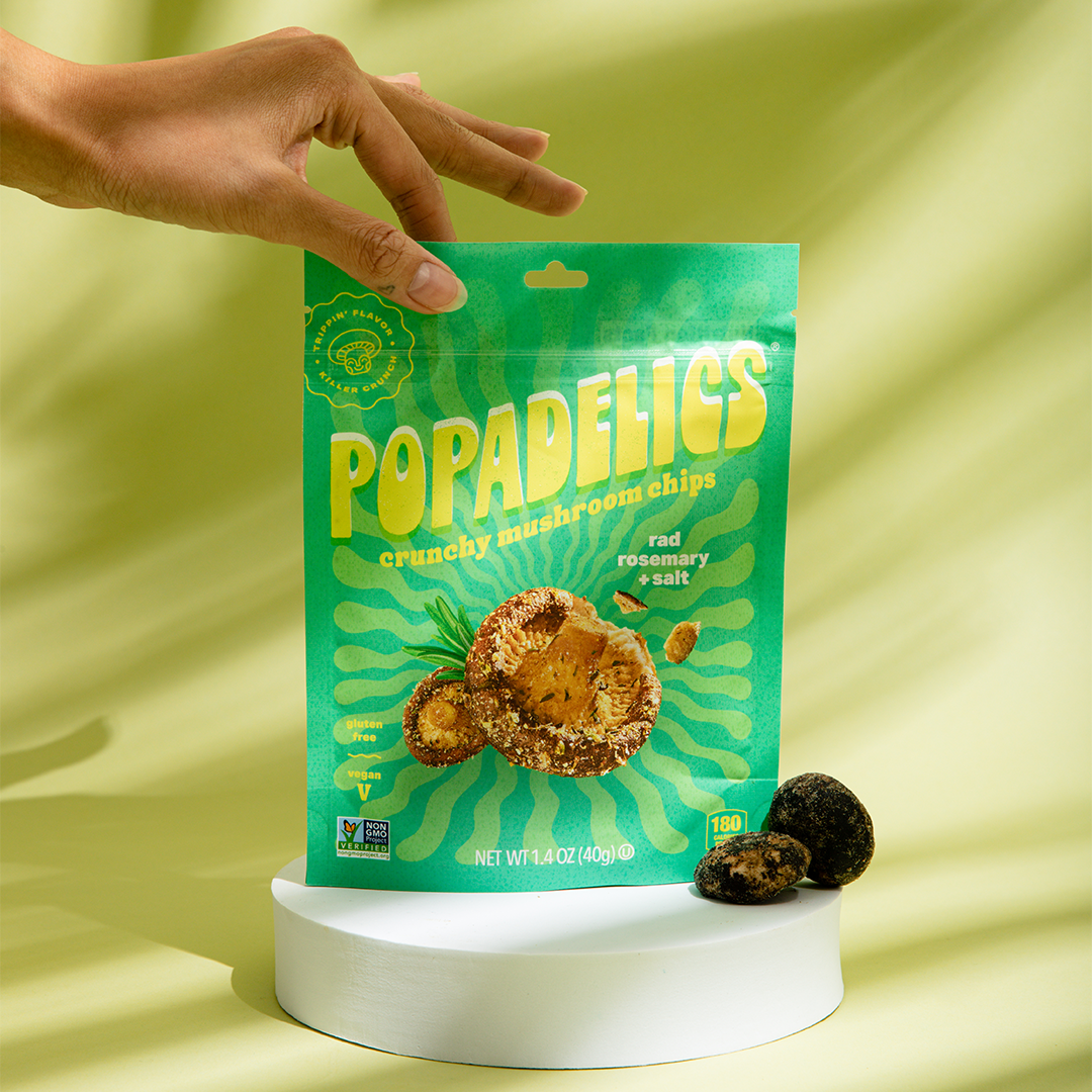 Popadelics Crunchy Mushroom Chips - Crunchy Mushroom Chips- Rad Rosemary & Salt