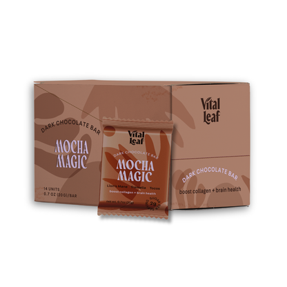 Vital Leaf - Mocha Magic Dark Chocolate Mini Bar | Lion's Mane + Tremella + Tocos |