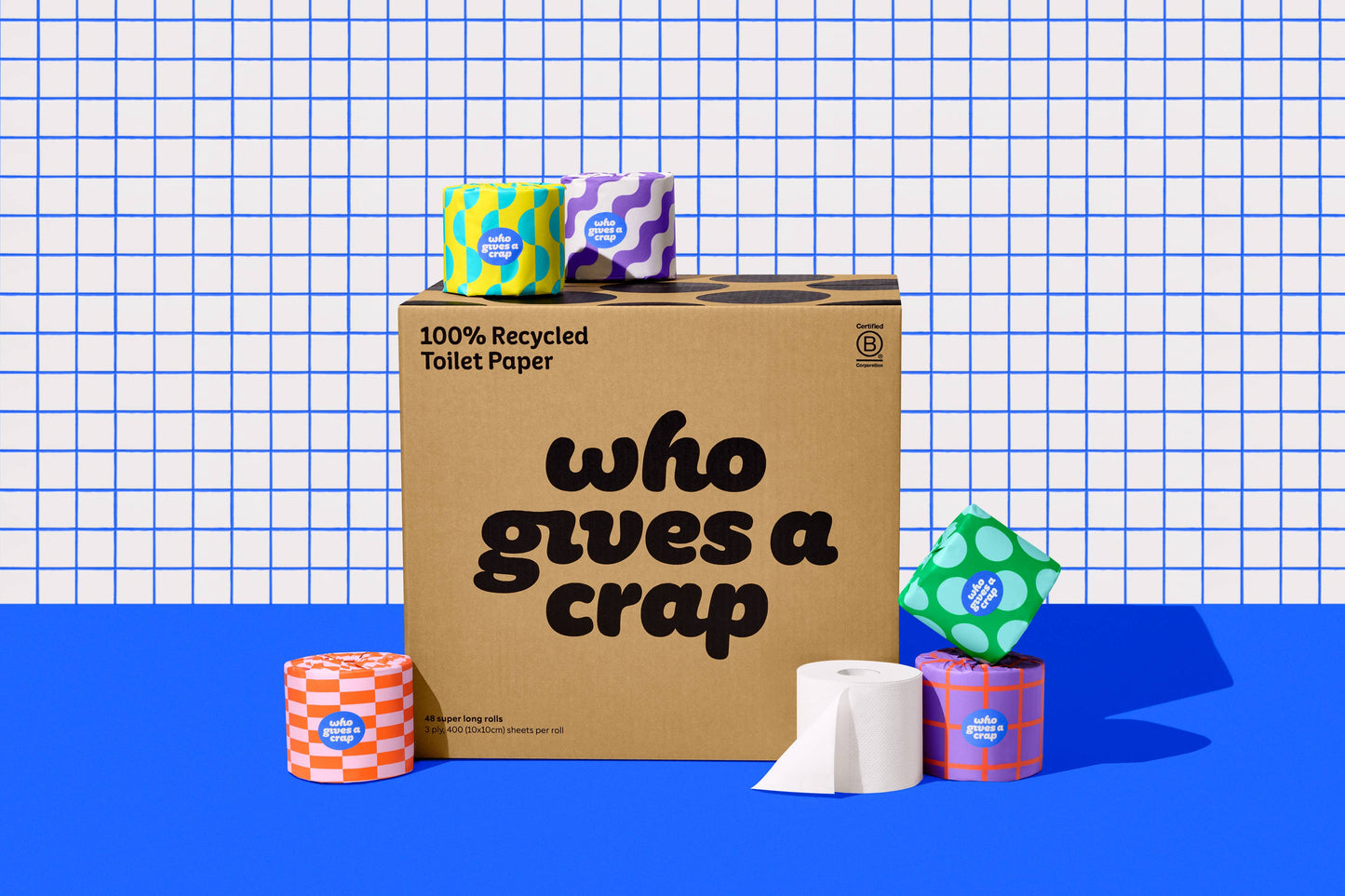 Who Gives a Crap - 100% Recycled Toilet Paper - Single Roll