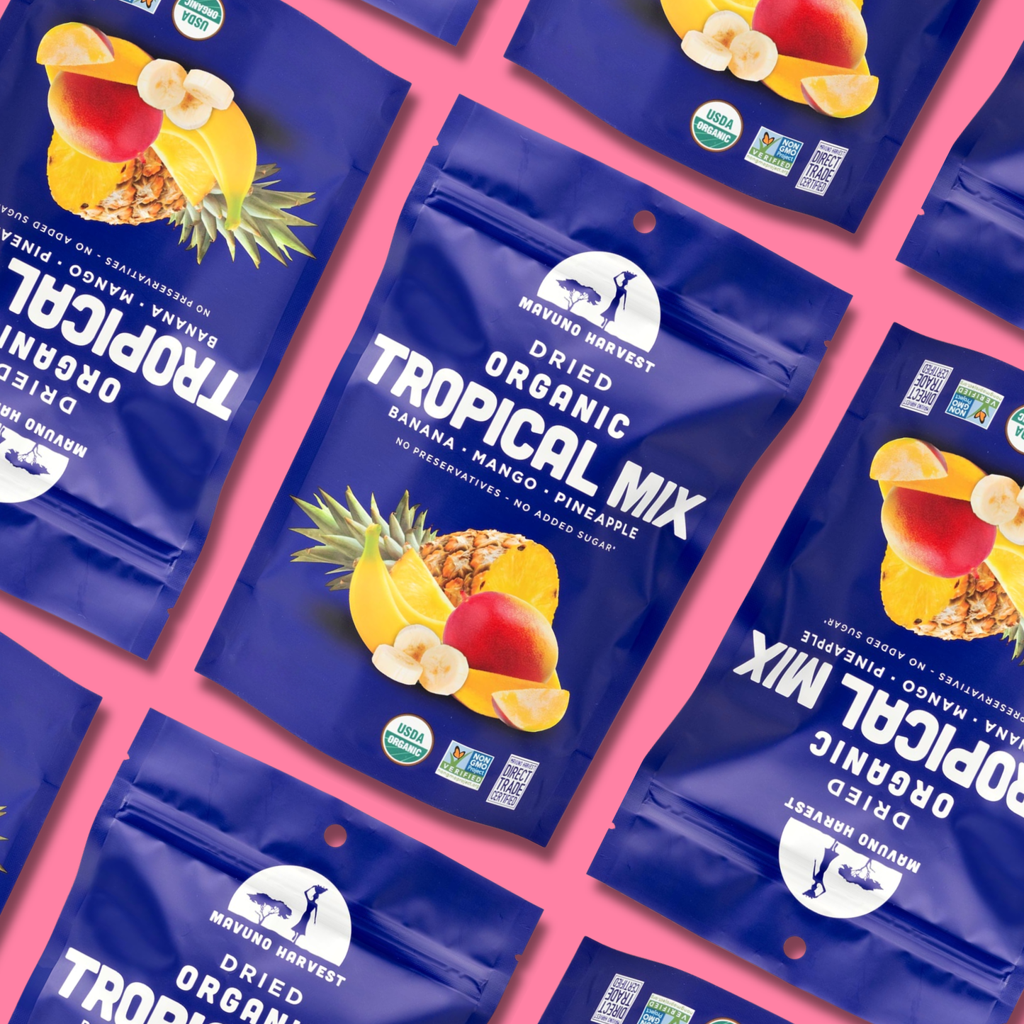 Mavuno Harvest - Dried Tropical Mix (Mango, Banana, Pineapple) 2oz