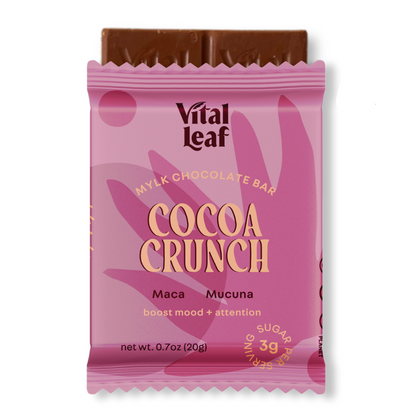Vital Leaf - Cocoa Crunch Mylk Chocolate Mini Bar | Maca + Mucuna |