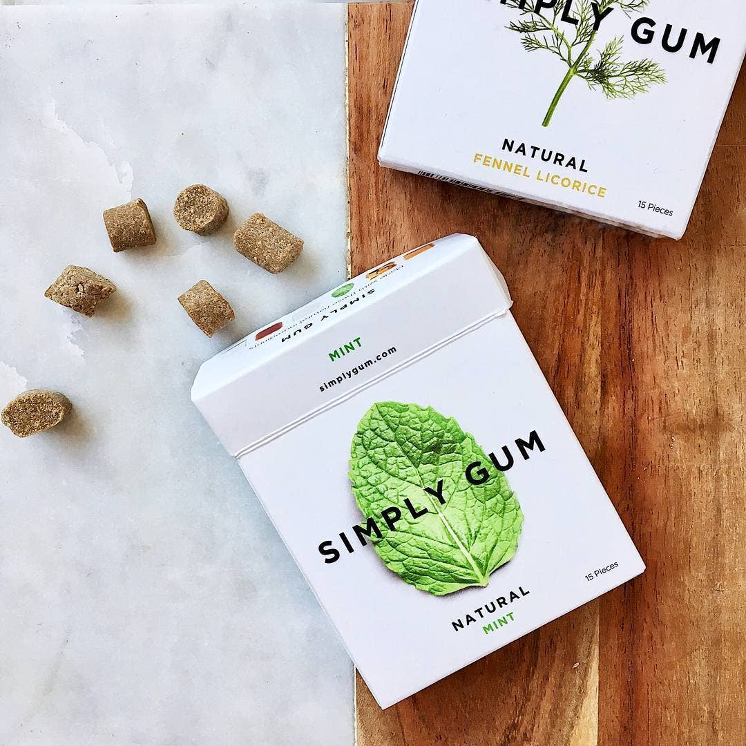 Simply Gum - Peppermint Chewing Gum - Natural + Plastic-Free
