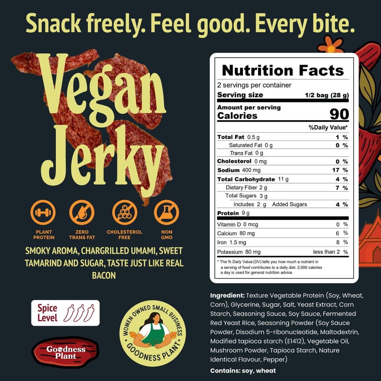 Bangkok Bites - Vegan Jerky, Thai Barbecue