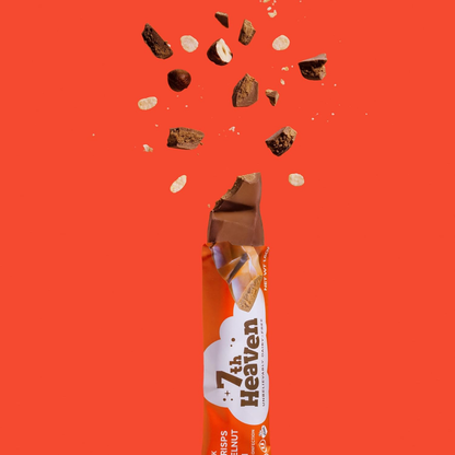 7th Heaven Chocolate - Vegan Oat Milk Chocolate Bar - Hazelnut Rice Crisps, Non-GMO