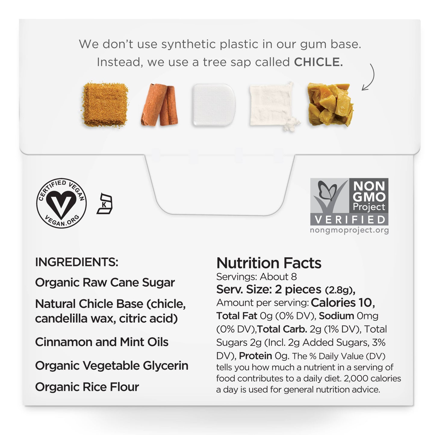Simply Gum - Cinnamon Chewing Gum - Natural + Plastic-Free