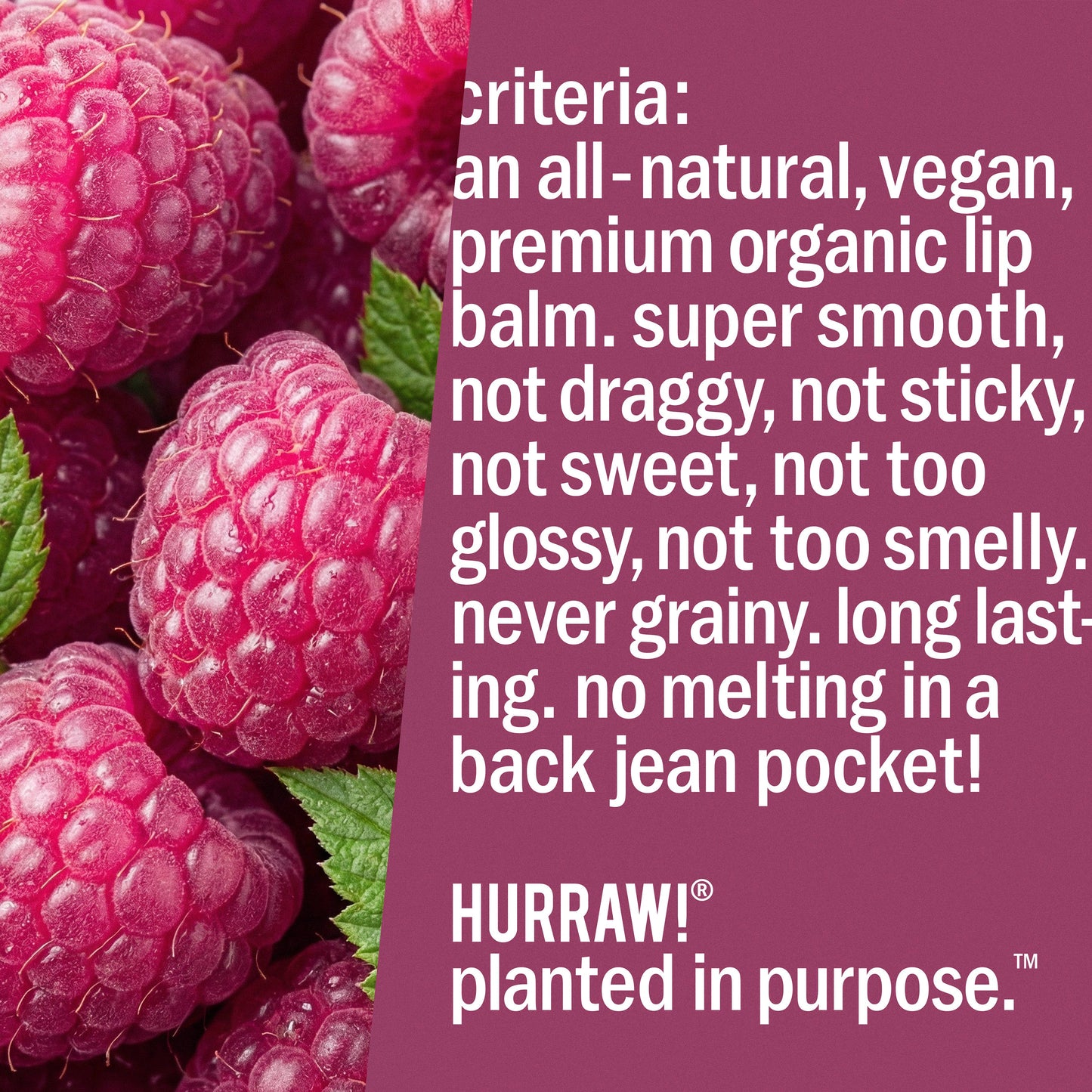 Hurraw! Balm - Hurraw! Raspberry Tinted Lip Balm