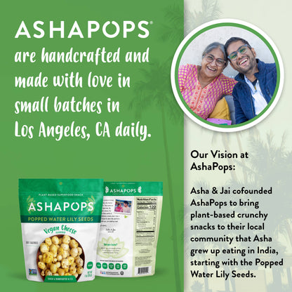 AshaPops - 1oz Vegan Cheese - AshaPops Popped Water Lily Seeds