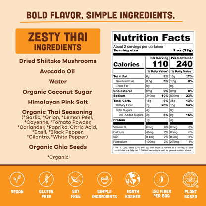 Pan's Mushroom Jerky - Zesty Thai 2.2 oz