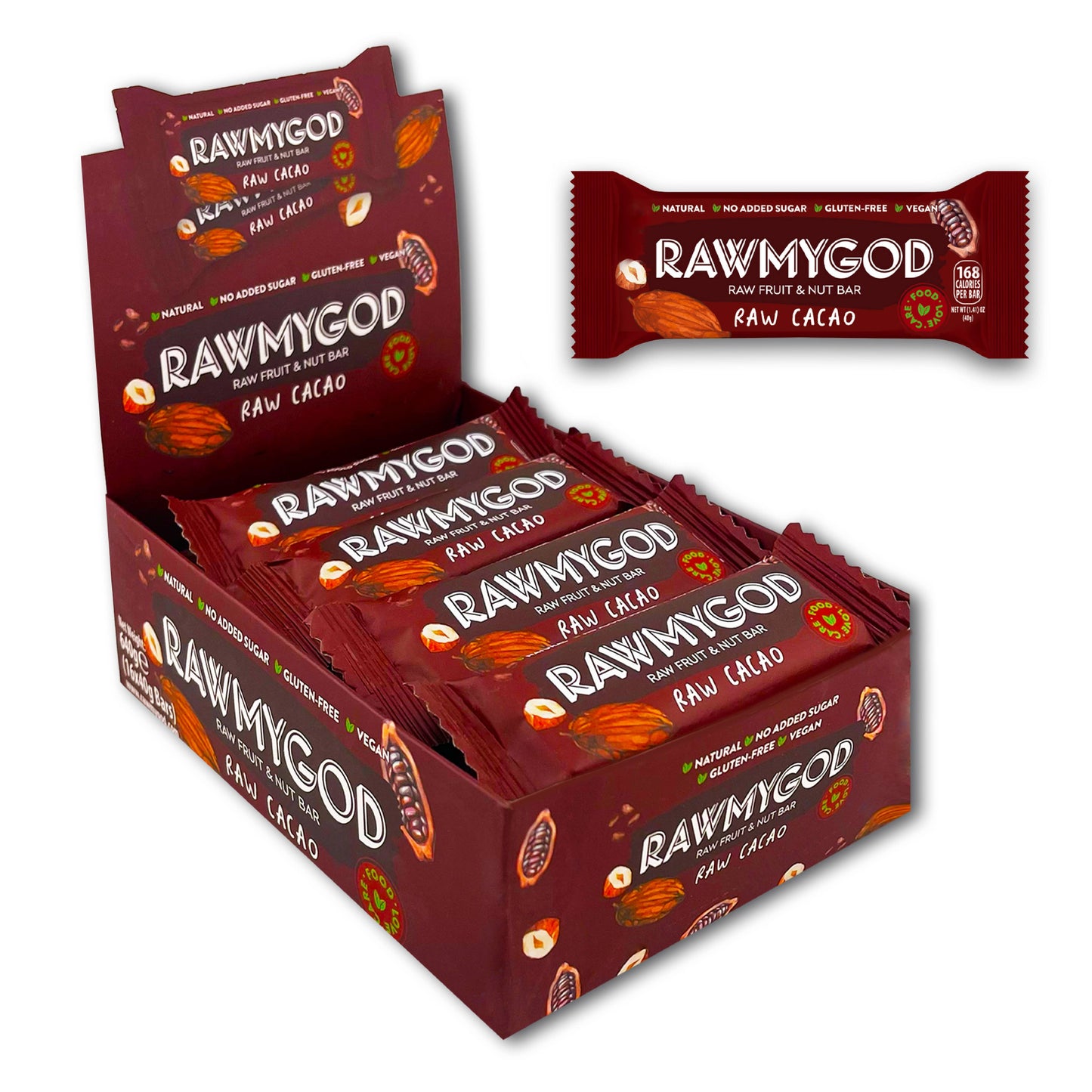 Wilton Mettler LLC - RAWMYGOD Raw Fruit and Nut Bar - Cacao