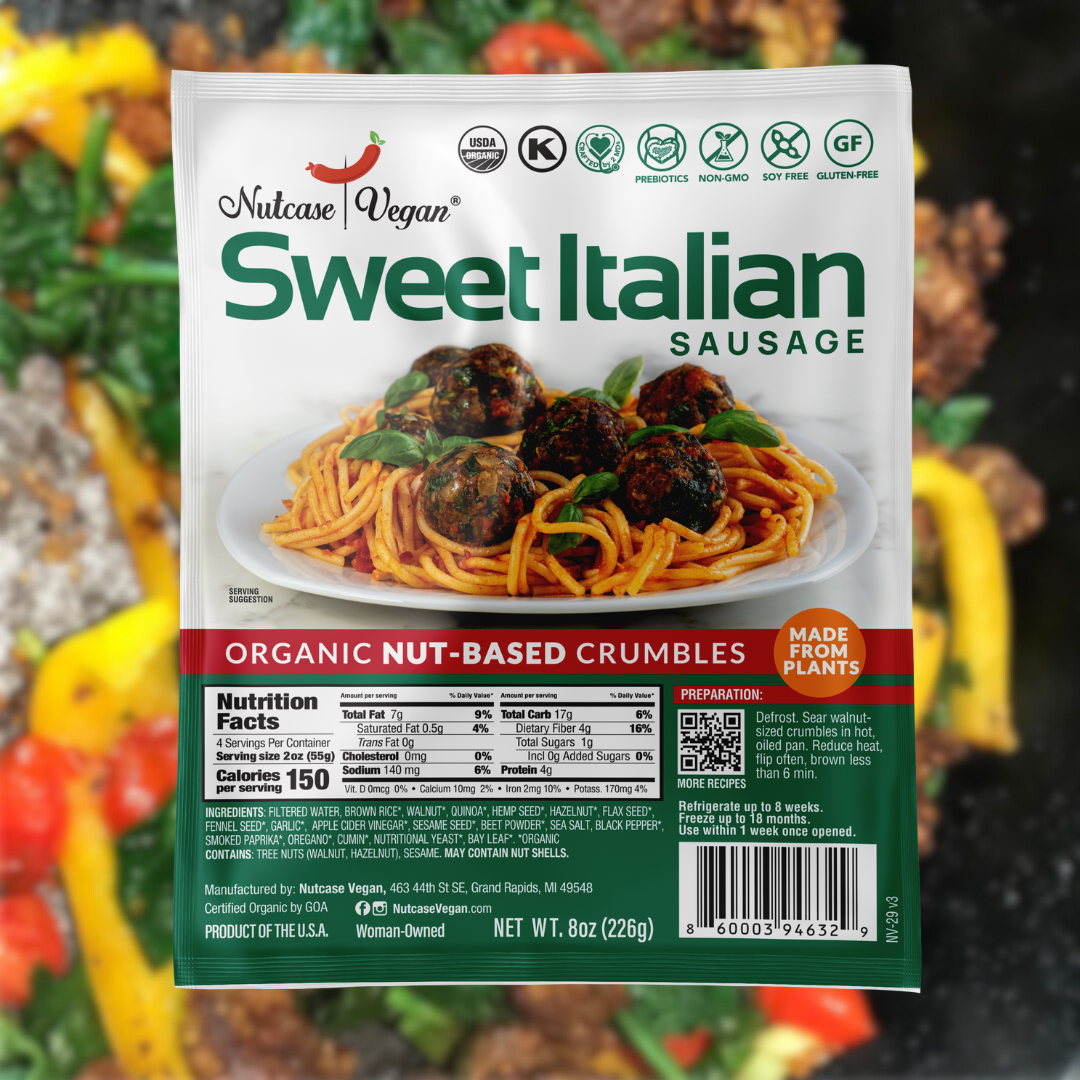Nutcase Vegan - Sweet Italian Sausage Crumbles