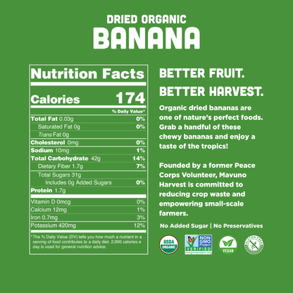 Mavuno Harvest - Dried Banana: 2 OZ