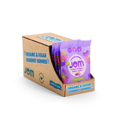 JOM - Swedish Organic and Vegan Sour Blueberry & Raspberry Gummies