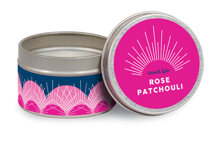 GoodLight Natural Candles - Scented Candle: Rose Patchouli 2oz