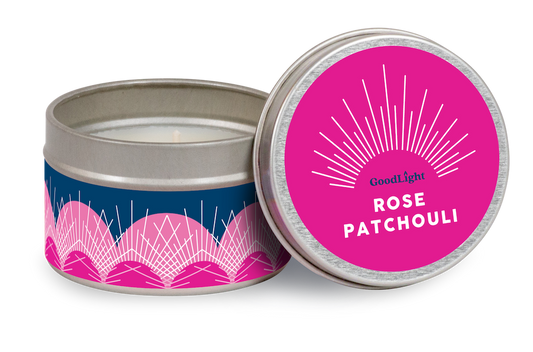 GoodLight Natural Candles - Scented Candle: Rose Patchouli 2oz