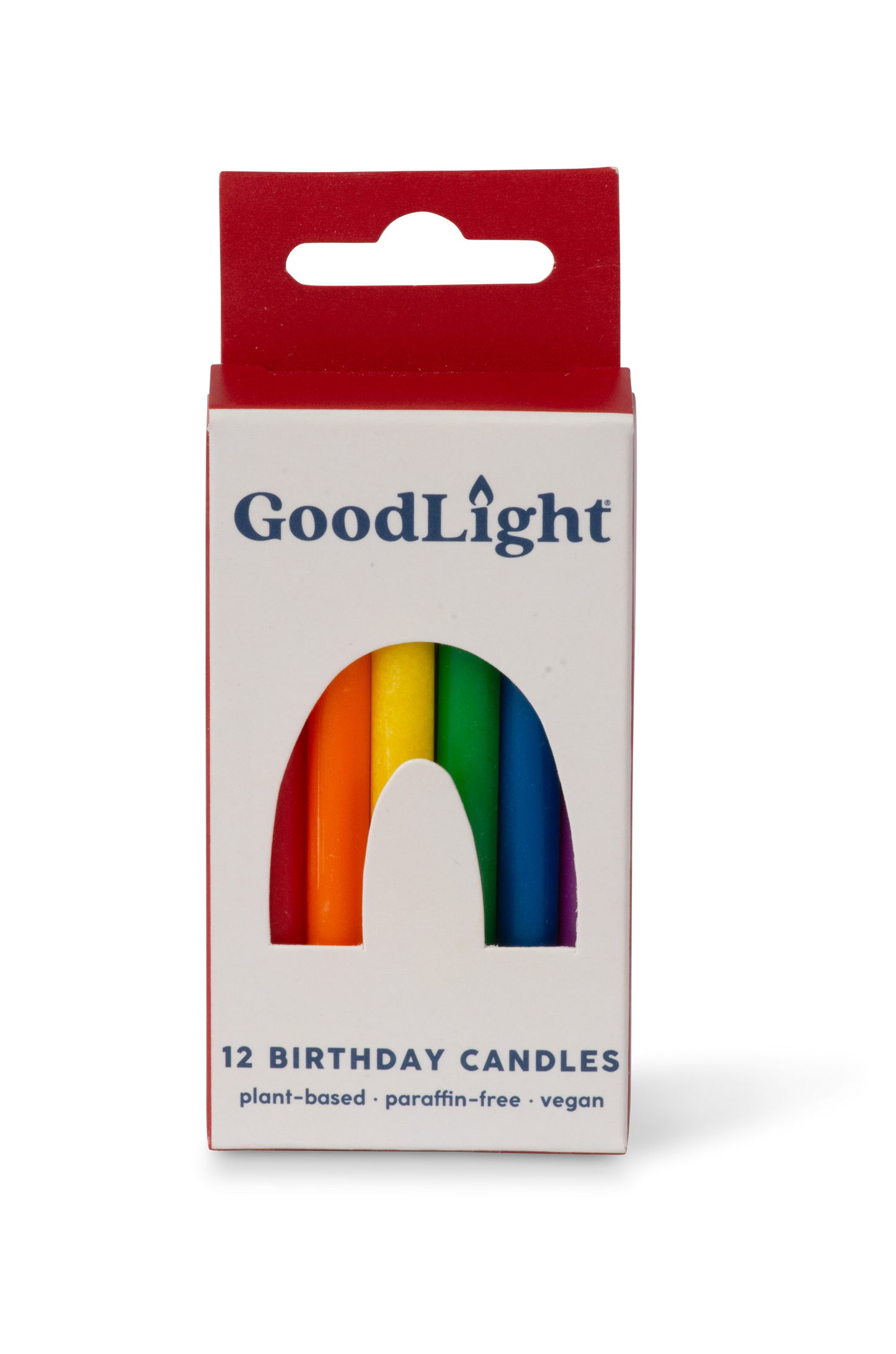 GoodLight Natural Candles - Vegan Birthday Candles | 12-Count Box: Multi-Color
