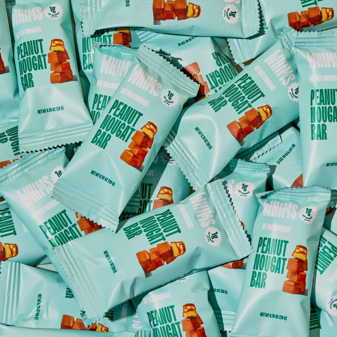 Whims Delights Inc. - Oat Milk Chocolate Peanut Nougat Bar - Grab & Go