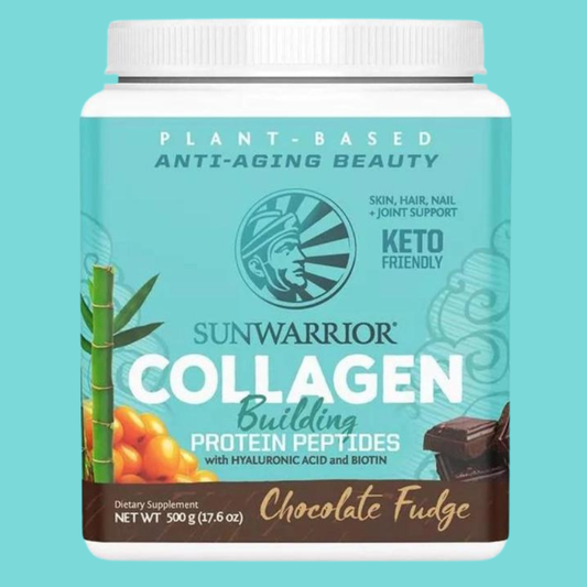 Sunwarrior - Chocolate Fudge Collagen Drink Powder - Vegan, Plant-Based