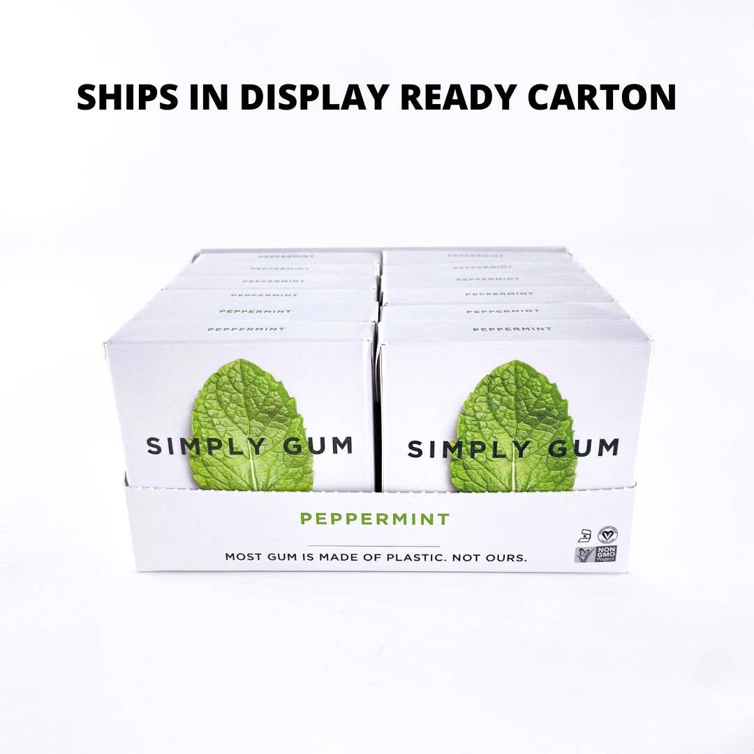 Simply Gum - Peppermint Chewing Gum - Natural + Plastic-Free