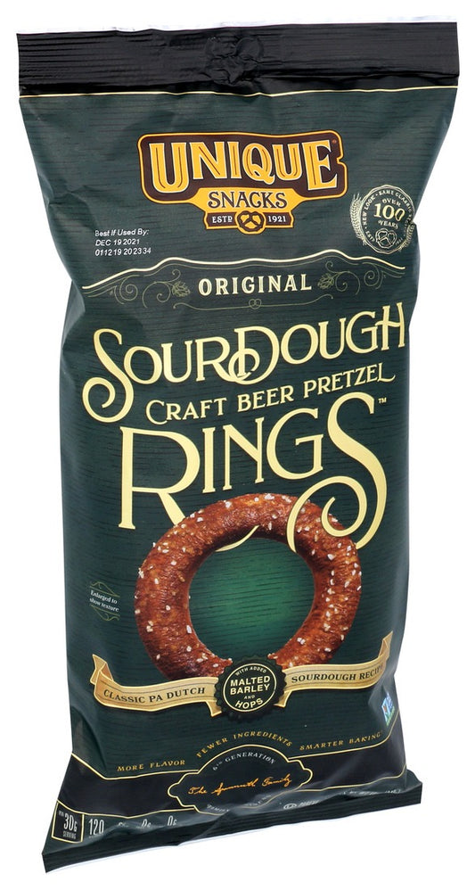 Unique Snacks Sourdough Craft Beer Pretzel Rings