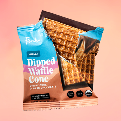 Raaka Chocolate - Vanilla Dipped Waffle Cone Chocolate Bar