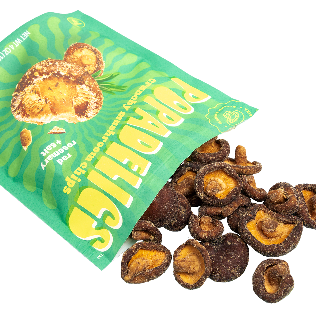 Popadelics Crunchy Mushroom Chips - Crunchy Mushroom Chips- Rad Rosemary & Salt