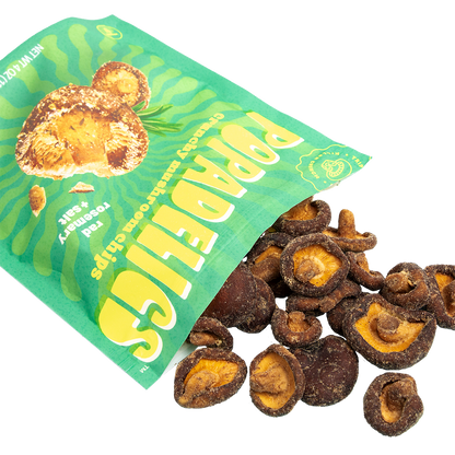 Popadelics Crunchy Mushroom Chips - Crunchy Mushroom Chips- Rad Rosemary & Salt