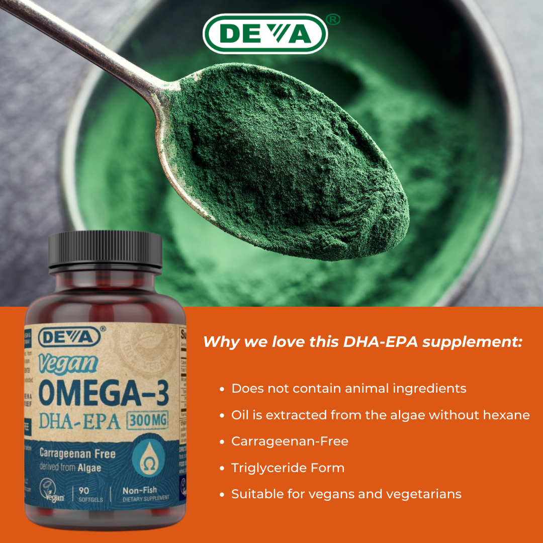 Deva Nutrition - Vegan DHA-EPA 300 mg Potency