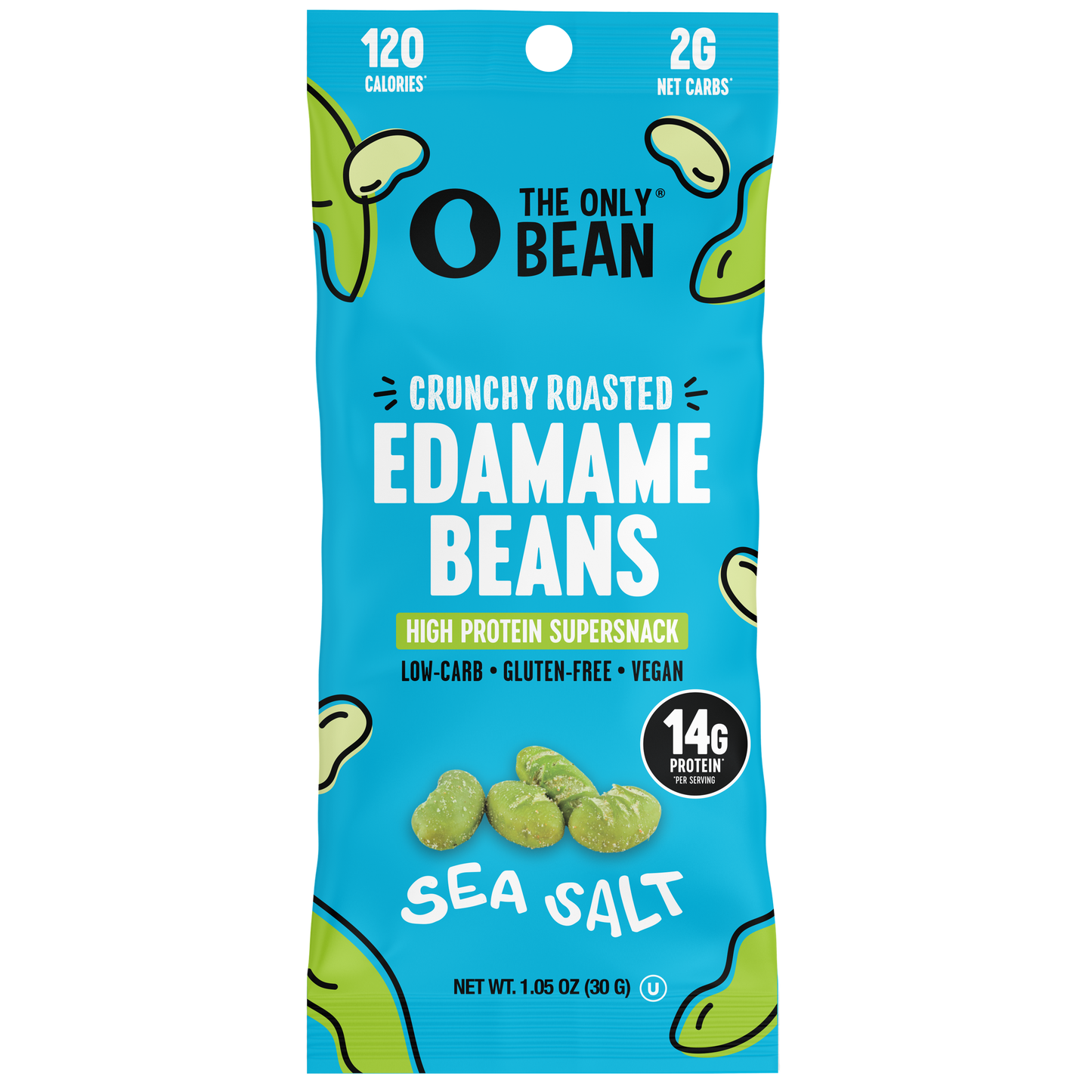 The Only Bean - Crunchy Roasted Edamame Sea Salt - 1.05oz