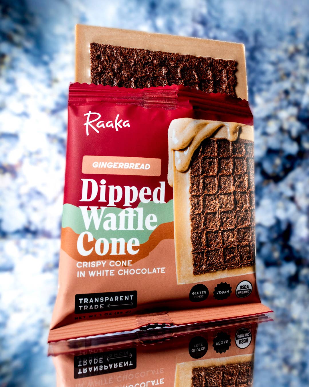 Raaka Chocolate - Gingerbread Dipped Waffle Cone Bar - Holiday Limited