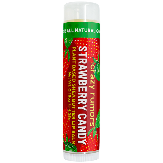 Crazy Rumors - All Natural, Vegan Strawberry Candy  Lip Balm