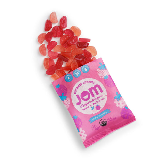 JOM - Swedish Organic and Vegan Raspberry & Blackcurrant Gummies