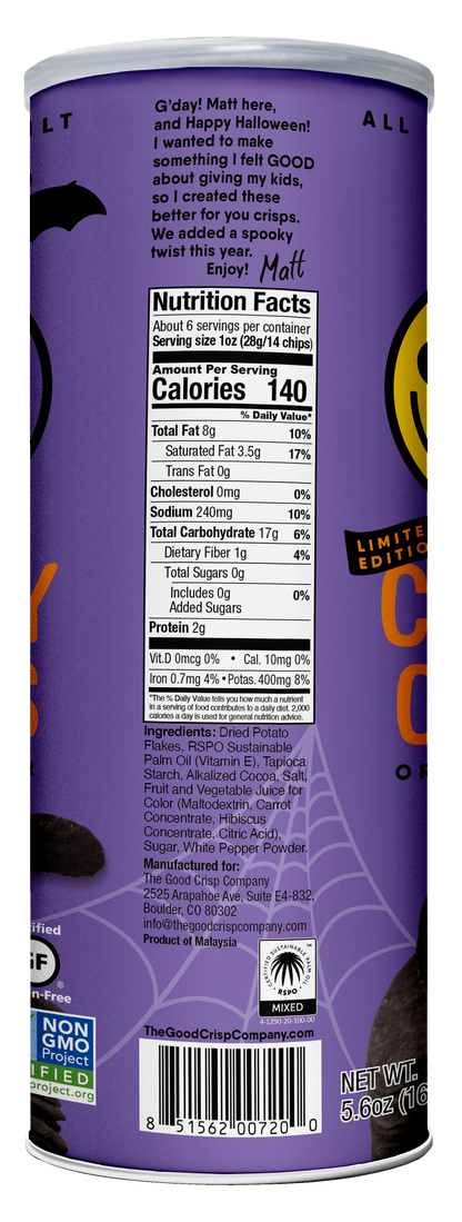 The Good Crisp Company - Halloween Creepy Crisps - 5.6oz Can