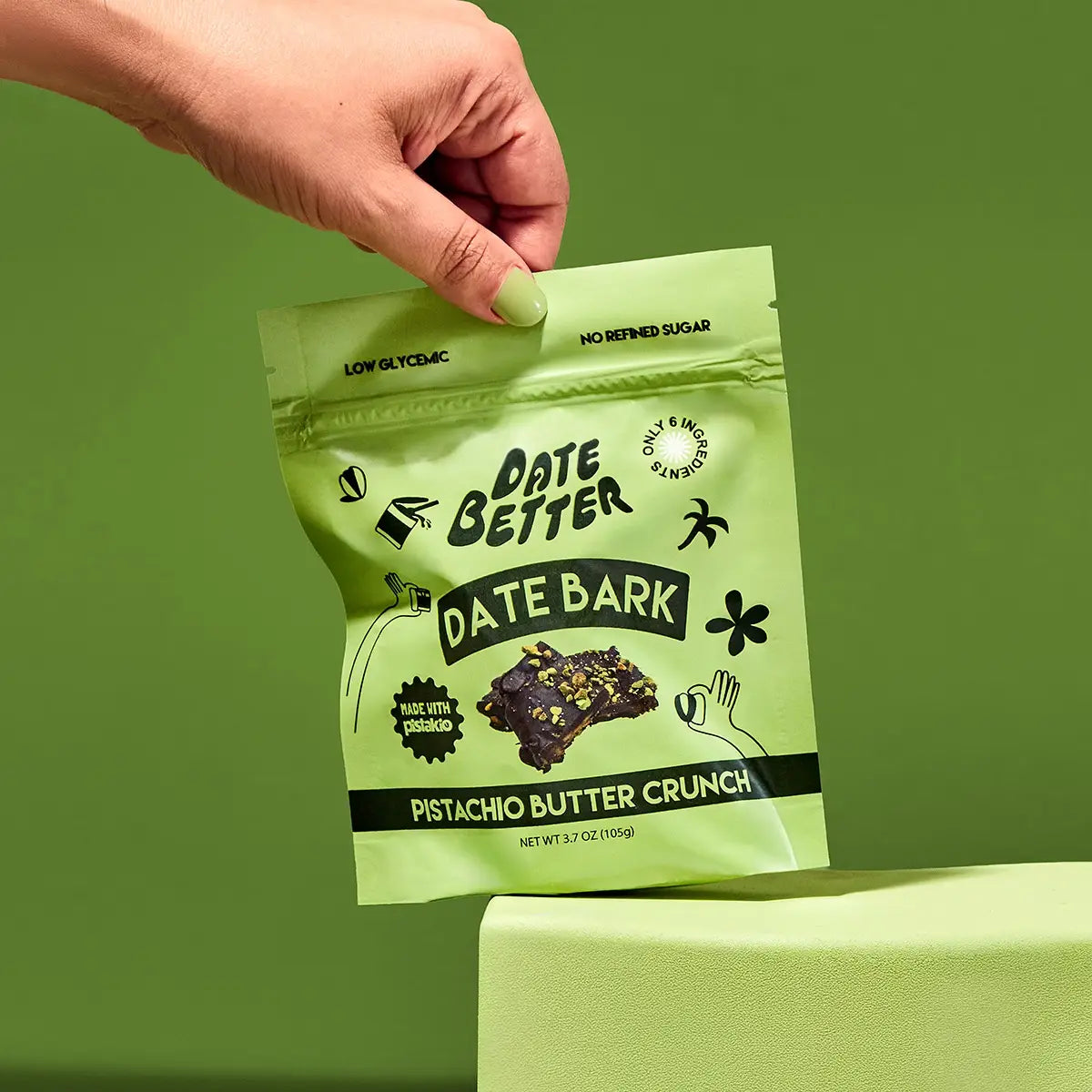 Date Better Snacks - Pistachio Date Bark – Food Fight! Grocery