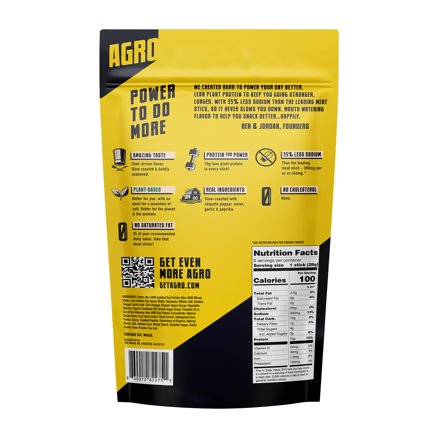 AGRO POWER Jerky Sticks - Spicy Chipotle. Multipack