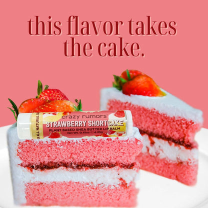 Crazy Rumors - All Natural, Vegan Strawberry Shortcake Lip Balm