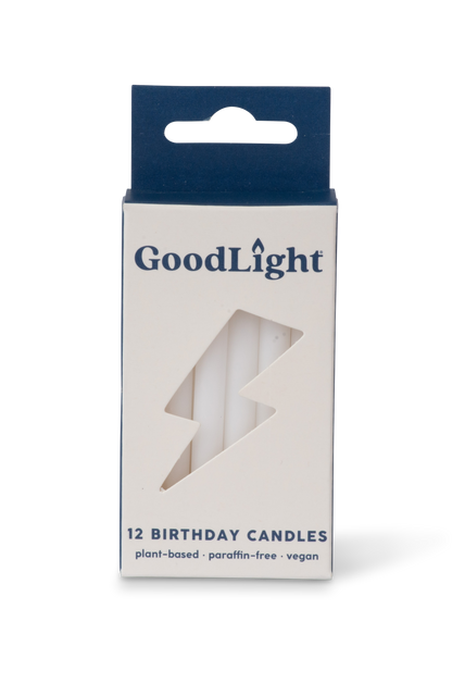GoodLight Natural Candles - Vegan Birthday Candles | 12-Count Box: Pastel